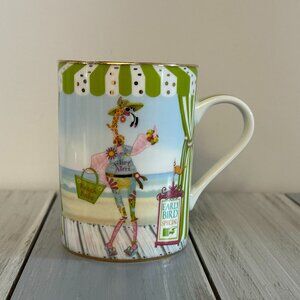 Cape Shore Shopping Flamingo Mug "Early Bird Special" Adorable! Coffee or Tea